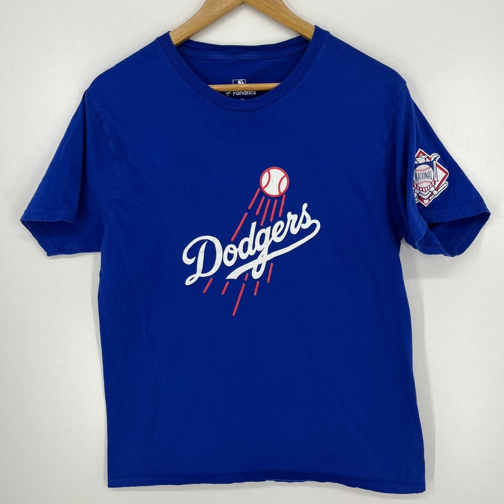 Fanatics Mens Los Angeles Dodgers MLB Graphic T-Shirt Royal Blue Size Medium